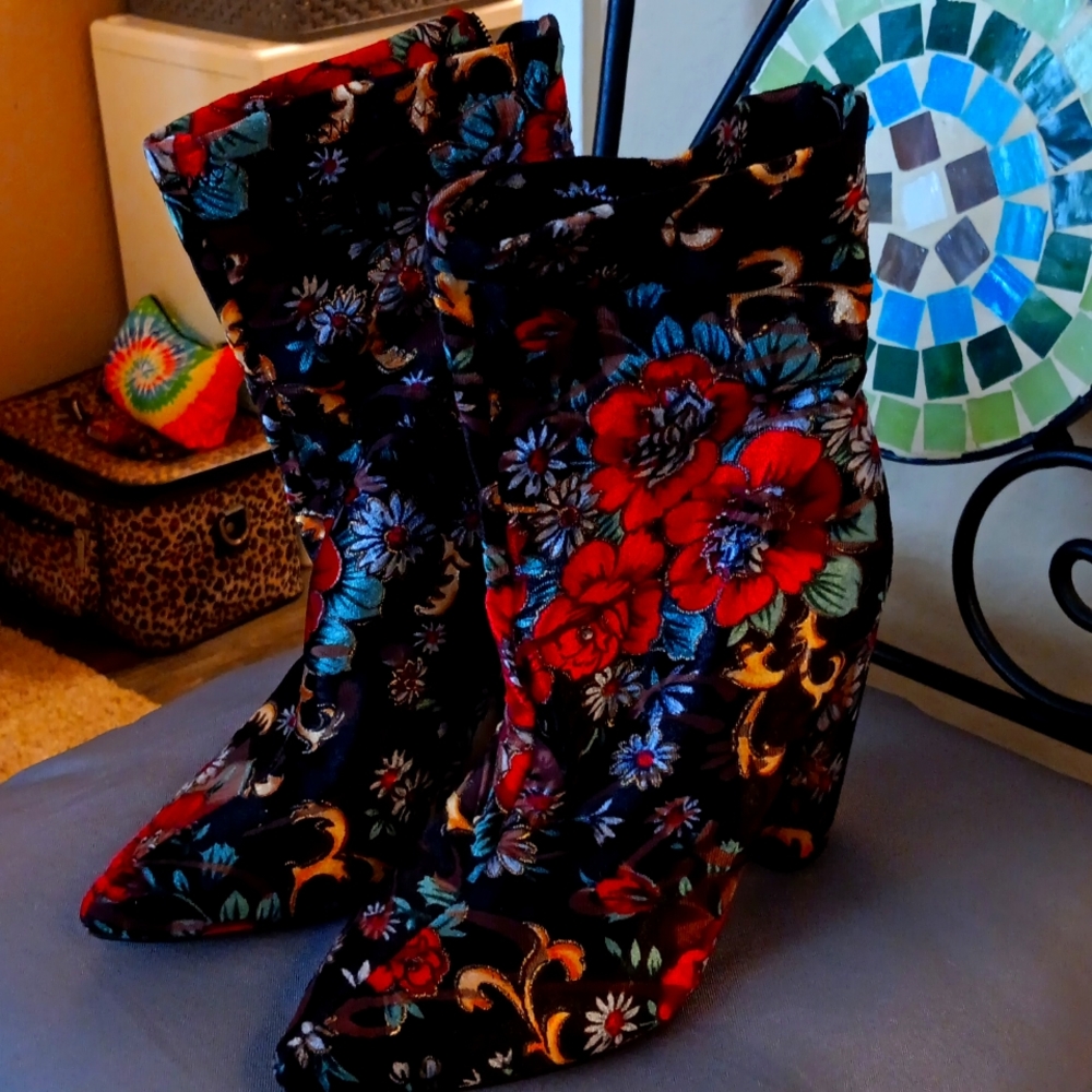 Floral booties
